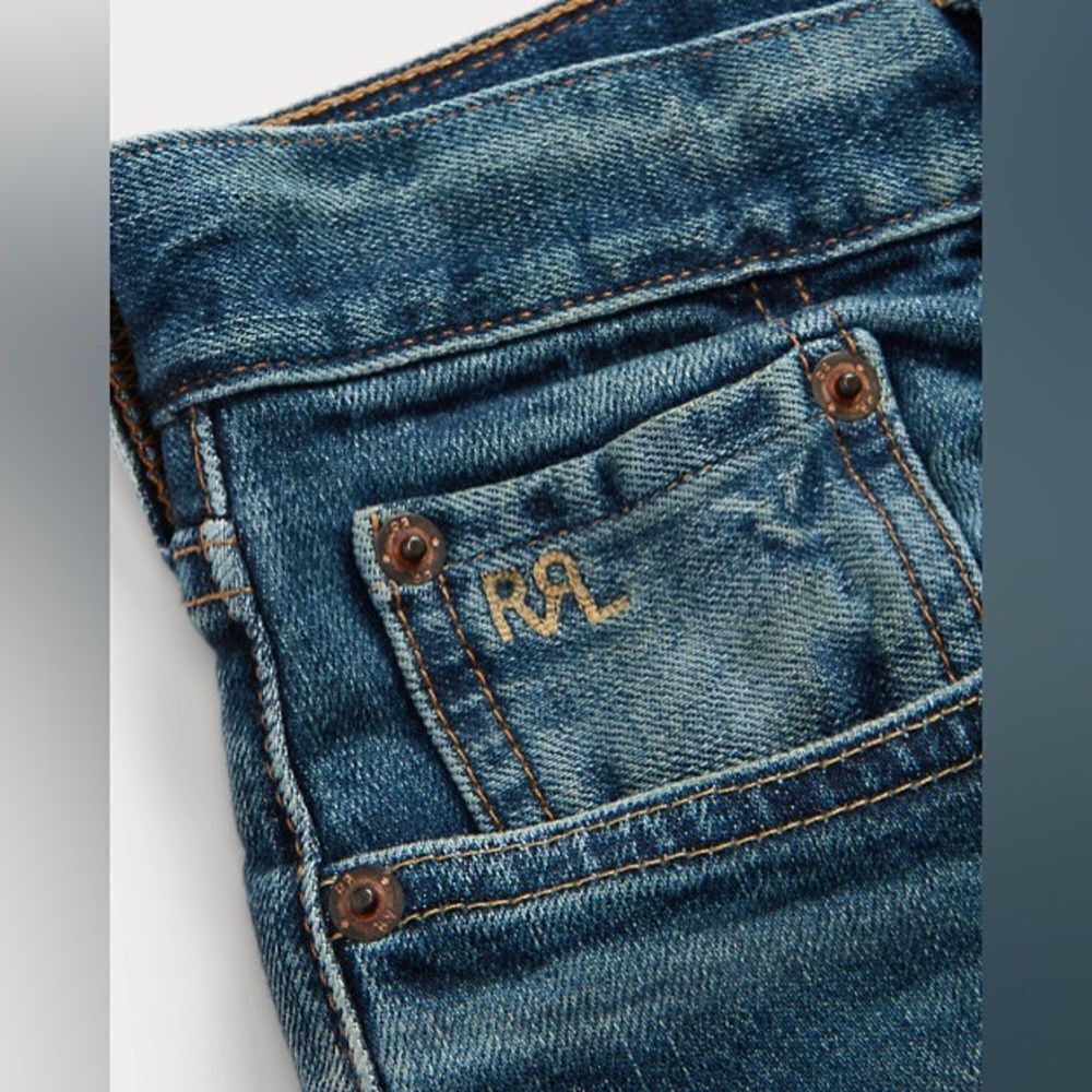 RRL Double RL Stillwater Indigo Wash Boy Fit Jeans - Picture 2 of 16